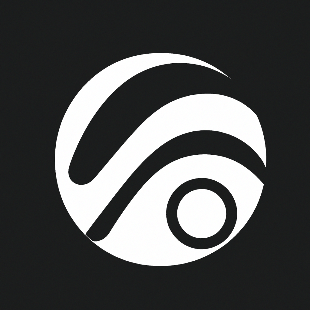 Logo Sonido Claro: símbolo de onda sonora minimalista